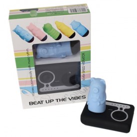 Голубой вибростимулятор Beat Up Vibes в форме поросёнка